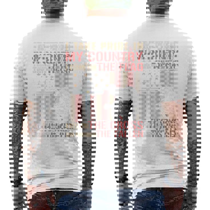 I Take Pride In My Country Itand For The Flag 裏面 メンズTシャツ バックプリント