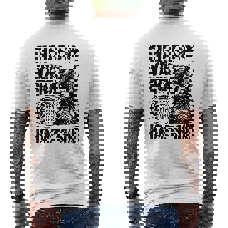 This Is My Work From Homearcastic Cat Remote Worker メンズTシャツ バックプリント