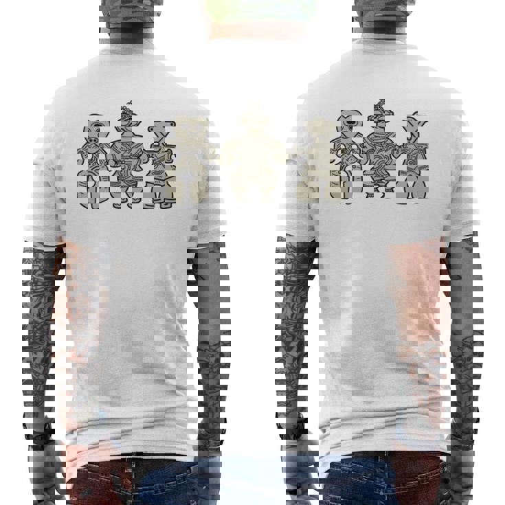 Tomodachi 土偶 縄文 時代 遮光器土偶 ハート形土偶 仮面の女神 宇宙人 はにわ かわいい シュール 長袖tシャツ メンズTシャツ バックプリント