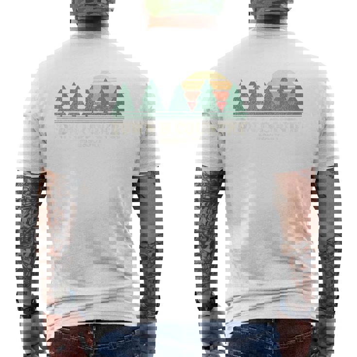 Town Country Mo ビンテージスローバックtシャツ レトロ70年代デザイン メンズTシャツ バックプリント