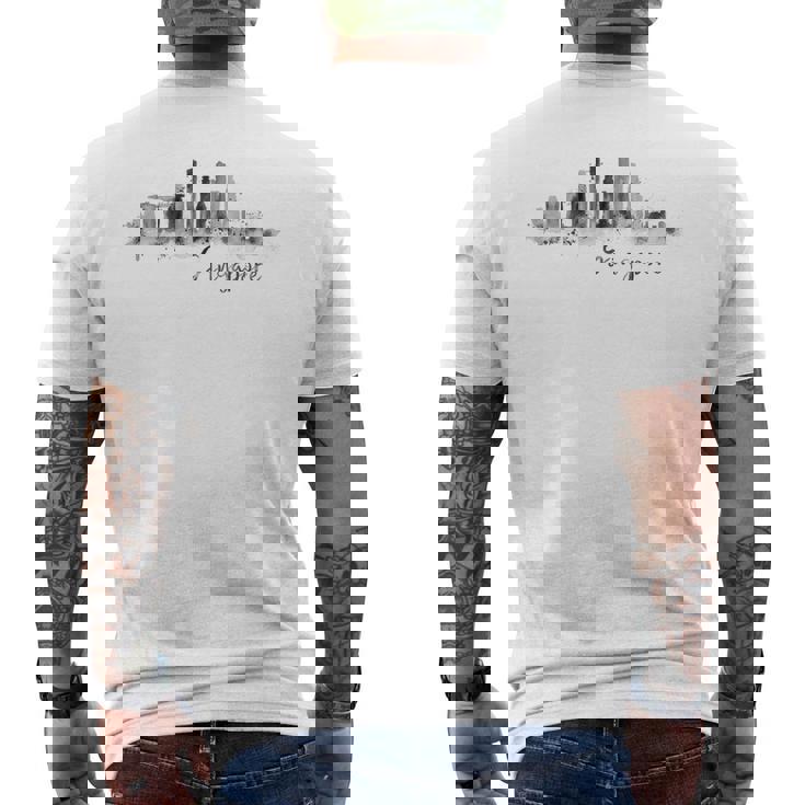 Travel Asia シンガポール アジアンファミリー バケーション お土産 メンズTシャツ バックプリント