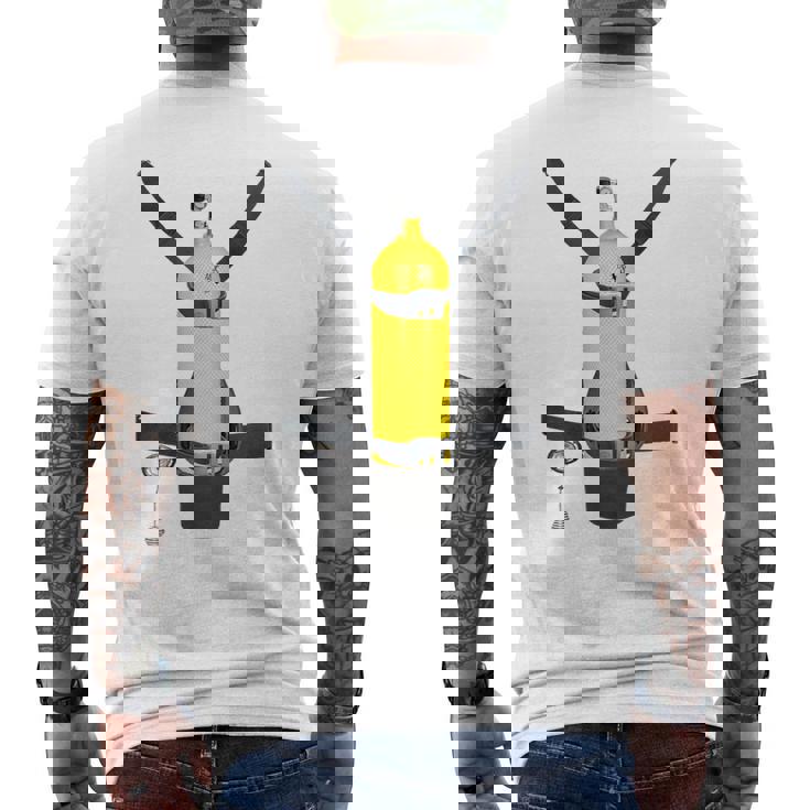 Trompe L'œil スキューバダイビングボトルバック メンズTシャツ バックプリント