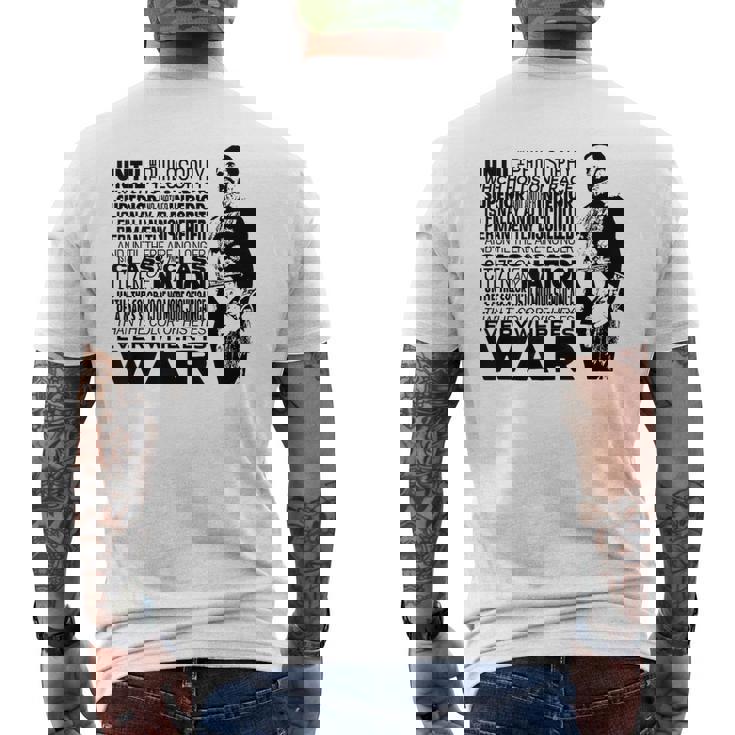 Until The Philosophy ハイレ・セラシエ 戦争 スピーチ レゲエ ラスタ 哲学が変わるまで メンズTシャツ バックプリント