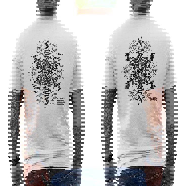 Upasウパシ黒ver メンズTシャツ バックプリント