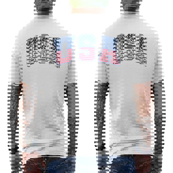 Usa 星条旗 アメリカ国旗 メンズTシャツ バックプリント