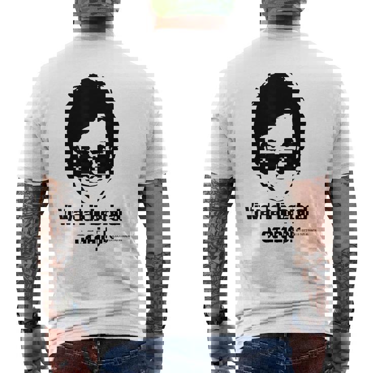 Viva La Libertad Carajo La Libertad Avanza ハビエル・ミレイ メンズTシャツ バックプリント