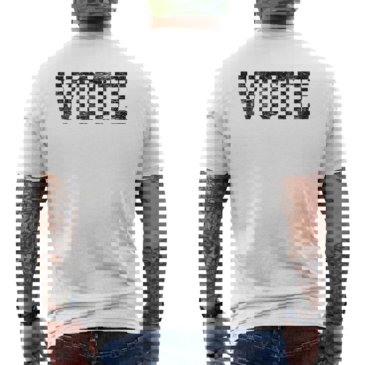 Vote レディース メンズ アンティーク調テキスト 2024 選挙 メンズTシャツ バックプリント