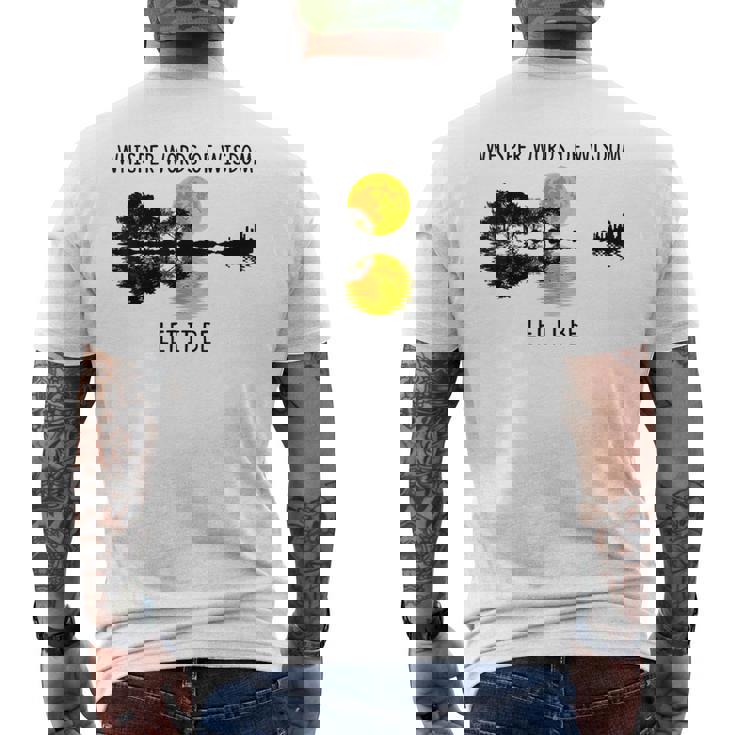 Whisper Words Of Wisdom Let-It Be ギター レイクシャドウ メンズTシャツ バックプリント