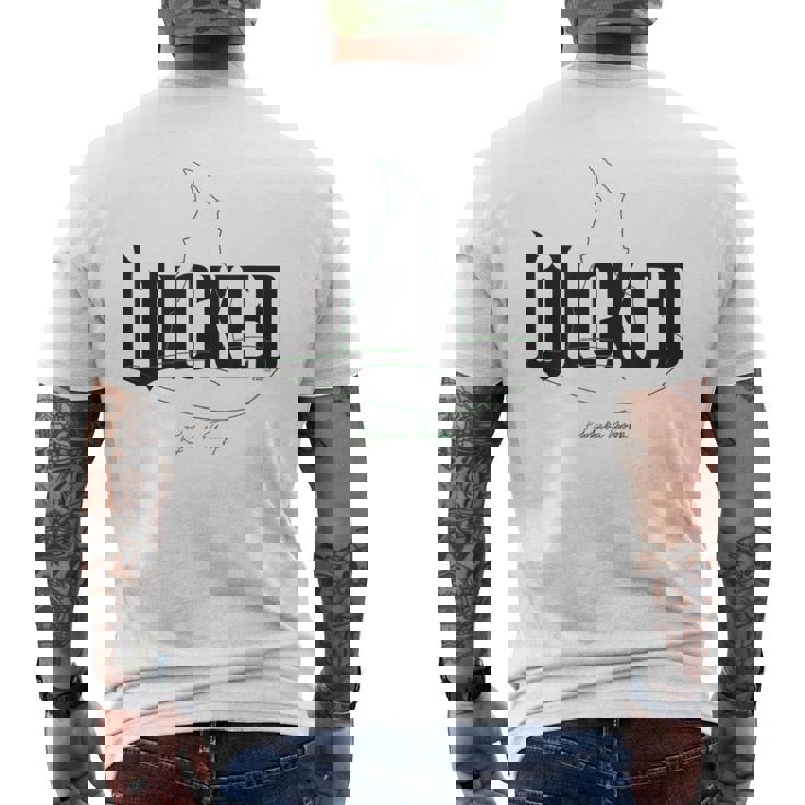 Wicked Movie ロゴ エルファバ スロップ メンズTシャツ バックプリント