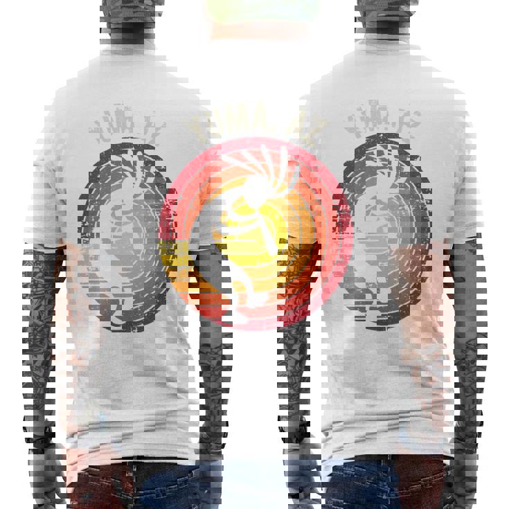 Yuma アリゾナ ダンシング ココペリ アンティーク調デザイン 長袖tシャツ メンズTシャツ バックプリント