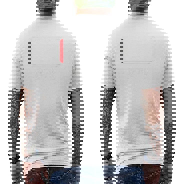 「 電池 残り1 バッテリー 電池切れ」おもしろ 筆文字！服の背面に面白い文字入り メンズTシャツ バックプリント