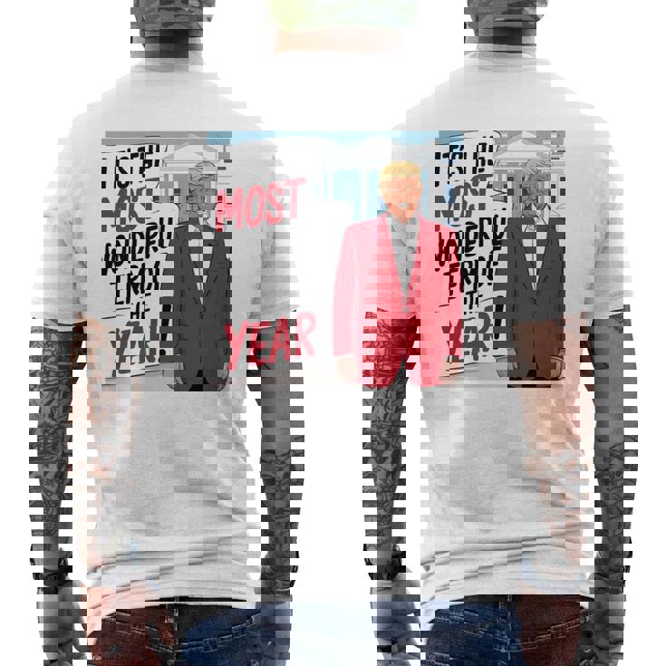 「今年一番素晴らしい言葉だ」トランプクリスマス 長袖tシャツ メンズTシャツ バックプリント