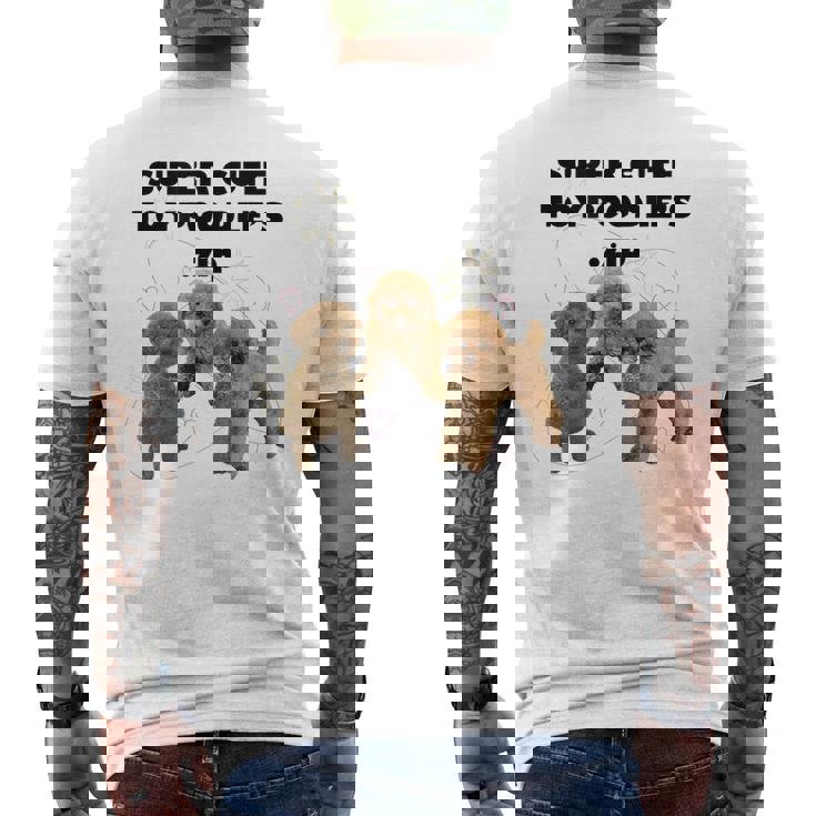 【Super Cute Toypoodles】トイプードル 実写 メンズTシャツ バックプリント