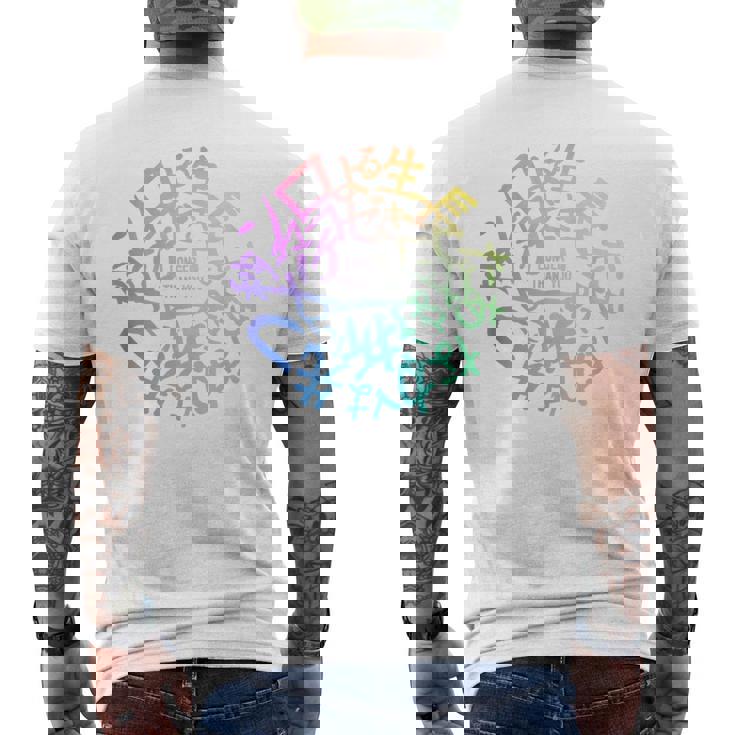 【あなたより長く 短歌ロゴ】 メンズTシャツ バックプリント