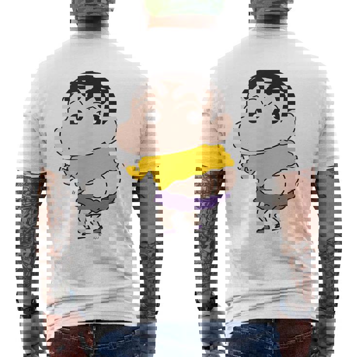 【まんが】クレヨンしんちゃん 尻出ししんちゃん メンズTシャツ バックプリント