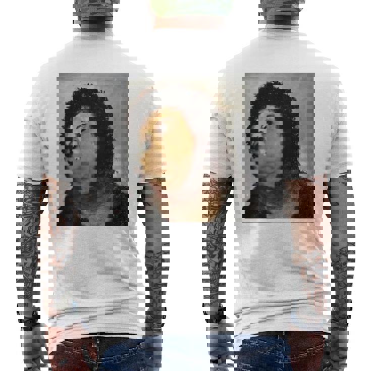 【キリスト画】おばあさんが勝手に修復した教会の壁画が人気爆発 長袖tシャツ メンズTシャツ バックプリント