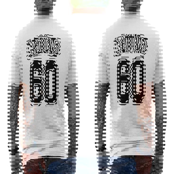 【バックプリント・背中側】Around 60 還暦 アラカン アラウンド 六十歳 お誕生日 60代 面白 メンズTシャツ バックプリント