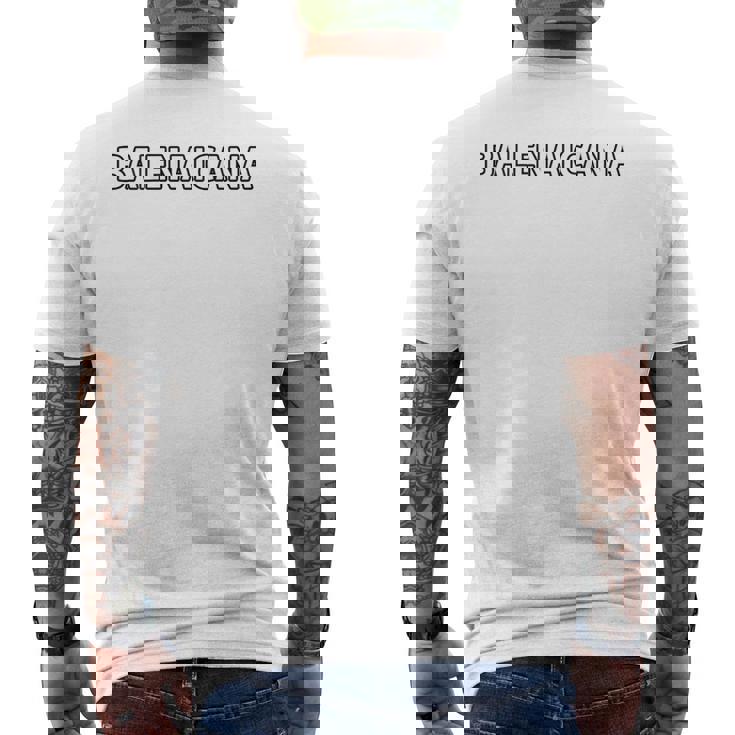 【バックプリント・背中側】Balenaicana《ばれないかな》ホワイト 白 ロゴ【変なt】ブランド パロディ 面白 メンズTシャツ バックプリント