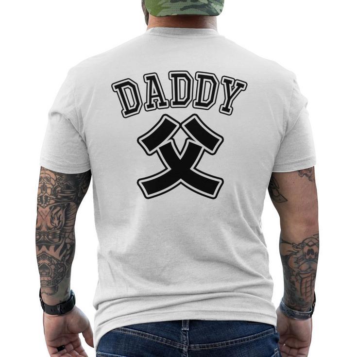 【バックプリント・背中側】お父さん Daddy 父親 パパ《チームユニフォーム風》父の日 面白い 長袖tシャツ メンズTシャツ バックプリント