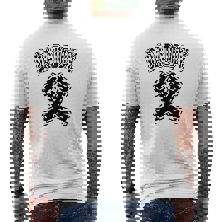 【バックプリント・背中側】お父さん Daddy 父親 パパ《チームユニフォーム風》父の日 面白い 長袖tシャツ メンズTシャツ バックプリント