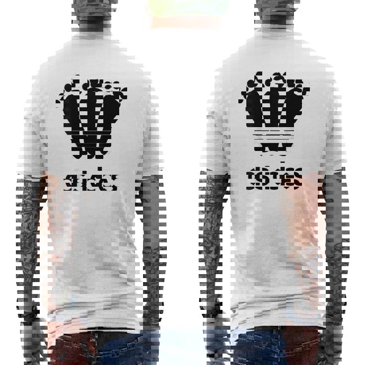 【バックプリント・背中側】アシデス Asides 足です。【変なデザイン屋さん】スポーツ ブランド パロディ 面白 メンズTシャツ バックプリント