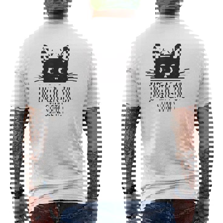 あなたを静かに判断します メンズTシャツ バックプリント