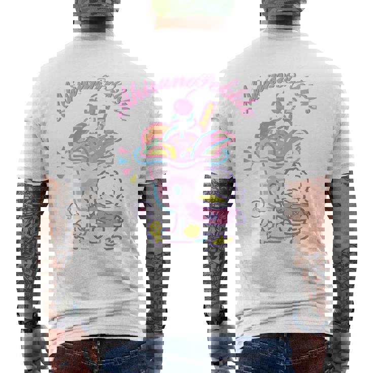 あひるのペックル スイーツpop メンズTシャツ バックプリント