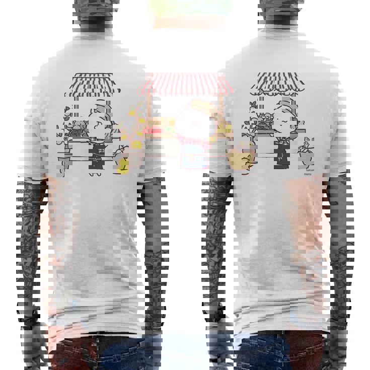 うさまる ベジまるシェ メンズTシャツ バックプリント