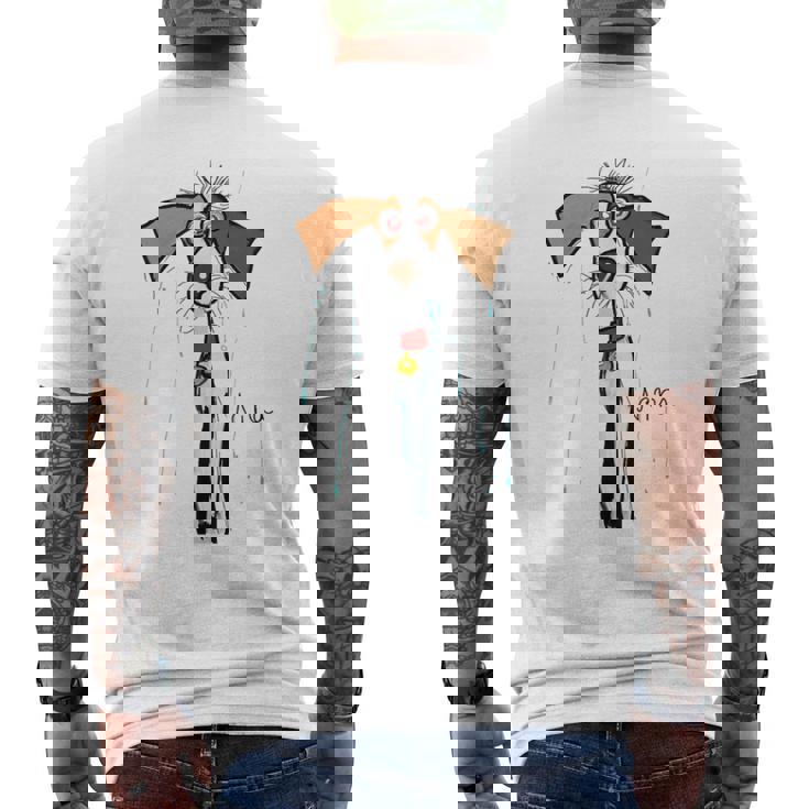 おとぼけわんこ メンズTシャツ バックプリント