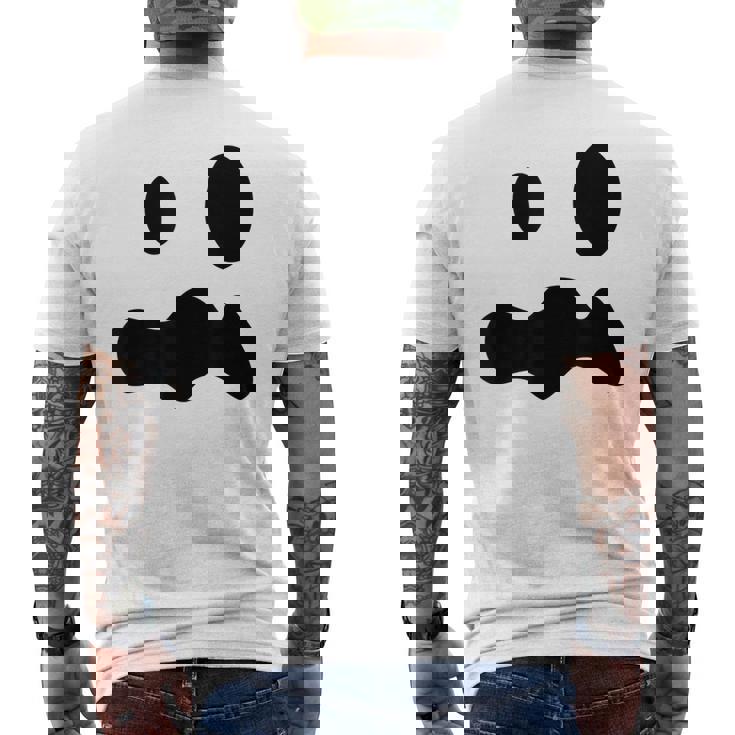 お化けの顔 ハロウィーン 幽霊 おばけ ゆうれい メンズTシャツ バックプリント