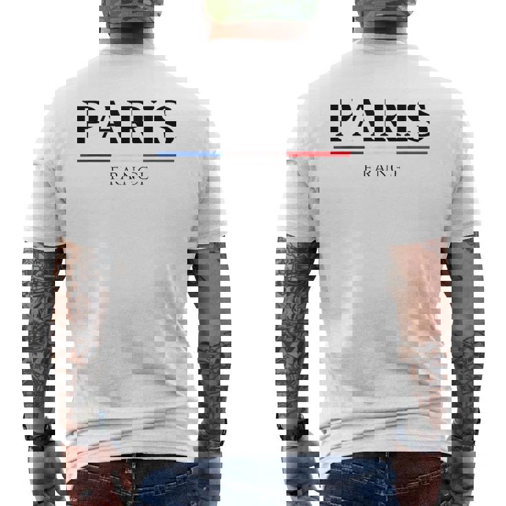 お土産 De Paris フランス国旗 愛の首都 ギフト メンズTシャツ バックプリント