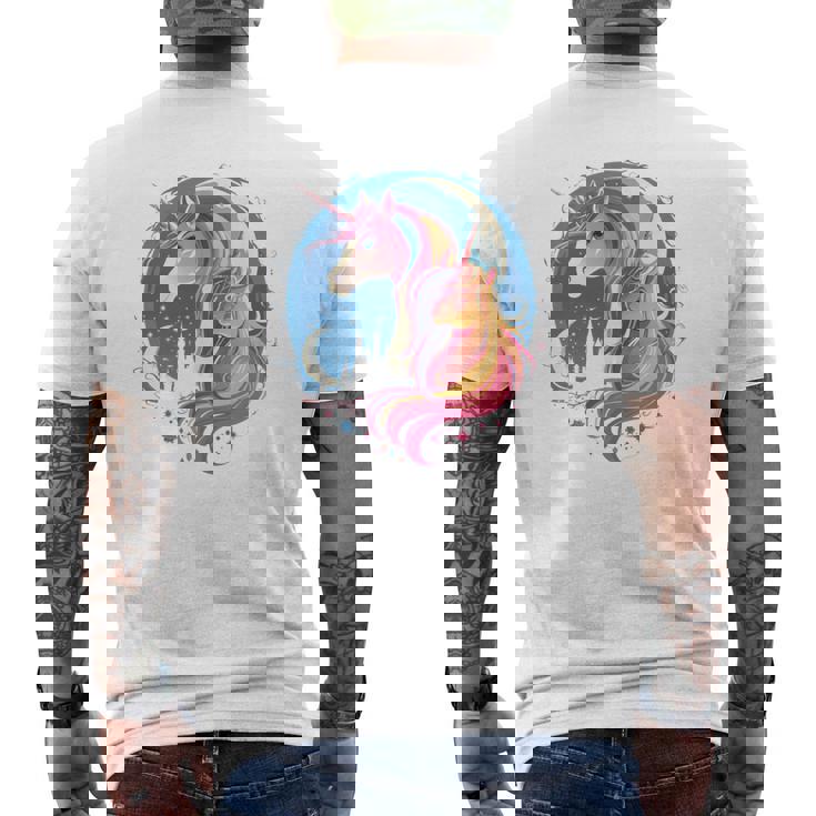 お揃いのママと娘 ユニコーン ナイトシャツ 母の日 長袖tシャツ メンズTシャツ バックプリント