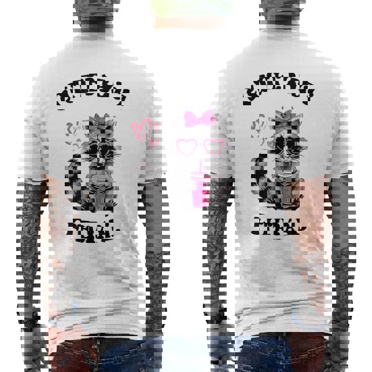 かわいいけれど、野生の面白いラコン。 メンズTシャツ バックプリント