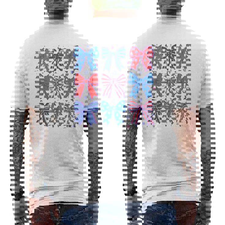 かわいい愛国的なボウスターデザイン7月4日シャツusaプライド メンズTシャツ バックプリント