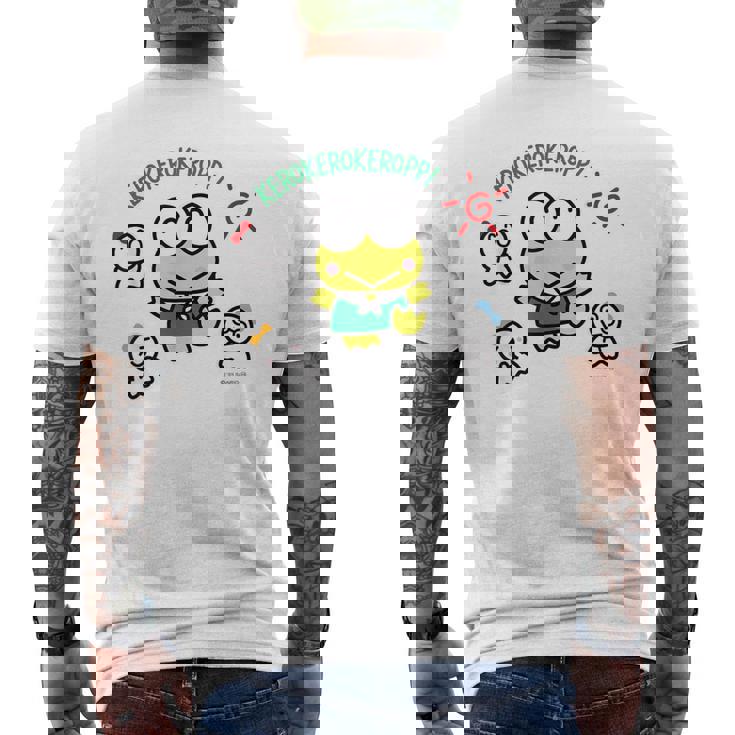 けろけろけろっぴ てるてるぼうず ライトカラー メンズTシャツ バックプリント