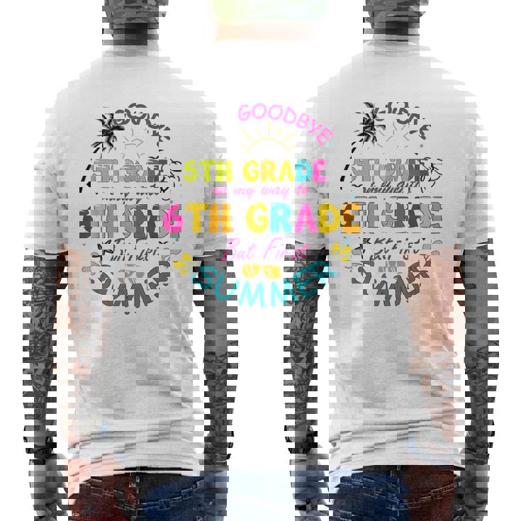 さよなら 5年生 卒業 中学へ ハローサマー メンズTシャツ バックプリント