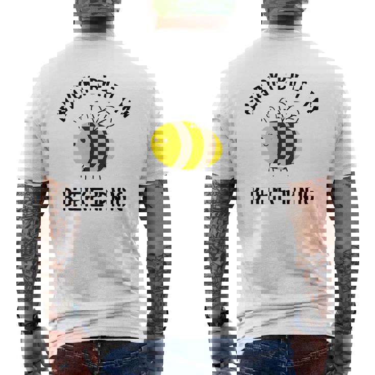 はちみつ養蜂 アイロニックビーキーパーハニー メンズTシャツ バックプリント