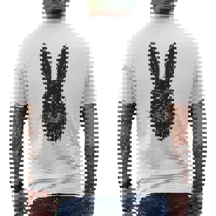 ひげバニーフェイス サングラス付き イースターデー 2024 男性 男の子 子供 メンズTシャツ バックプリント