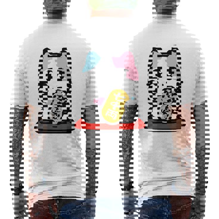 びーえするるる【Bsテレ東公式】まねきねこイラストtシャツ（10色） メンズTシャツ バックプリント