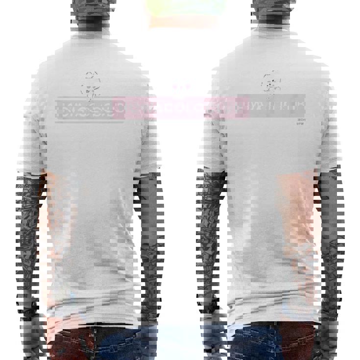 ほわころちゃん（ロゴ BlPk） メンズTシャツ バックプリント