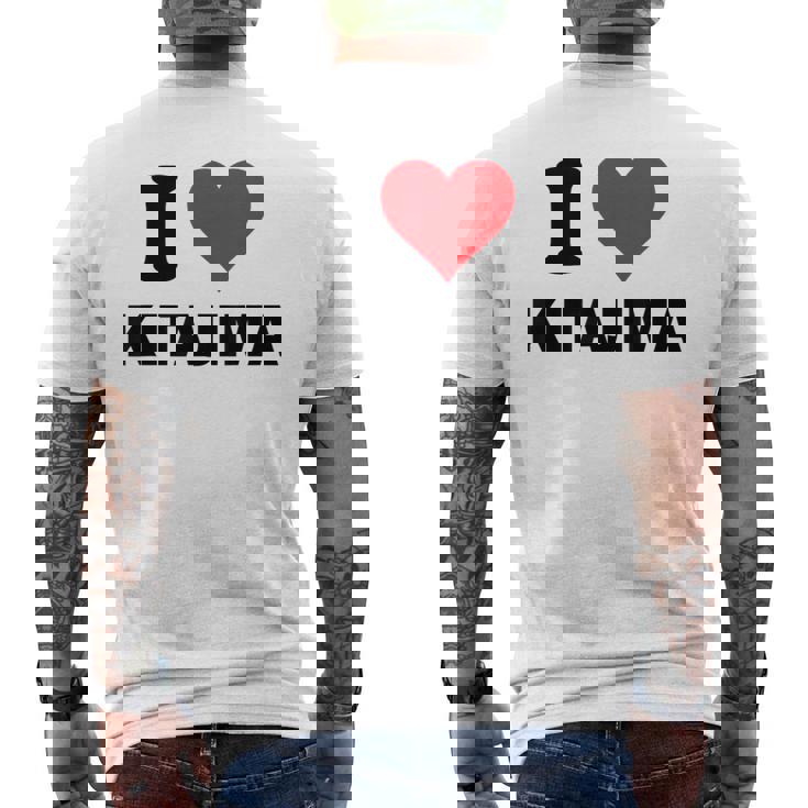 アイハート 北島 Japan Love 日本土産 メンズTシャツ バックプリント