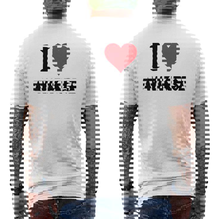 アイハート 天草 Japan Love 日本土産 メンズTシャツ バックプリント