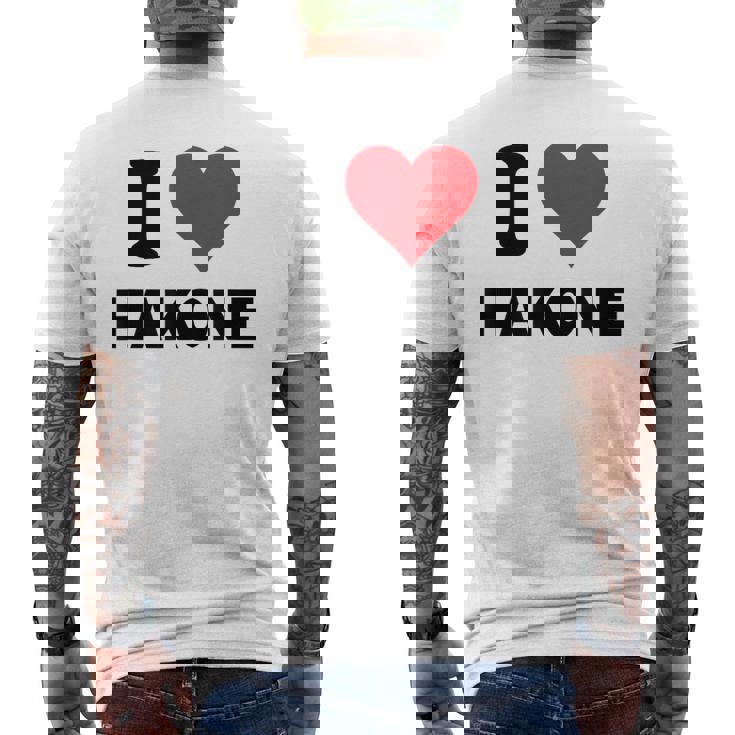 アイハート 箱根 日本 愛 日本土産 メンズTシャツ バックプリント