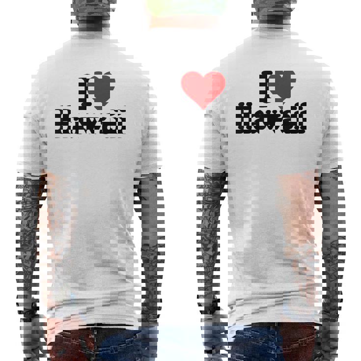 アイラブハートハワイ メンズTシャツ バックプリント