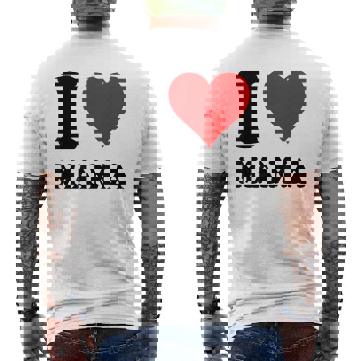 アイ・ラヴ・ママ メンズTシャツ バックプリント