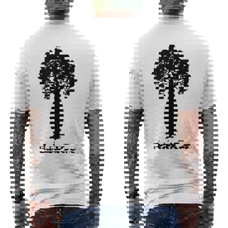 アフリカのバオバブの木 メンズTシャツ バックプリント