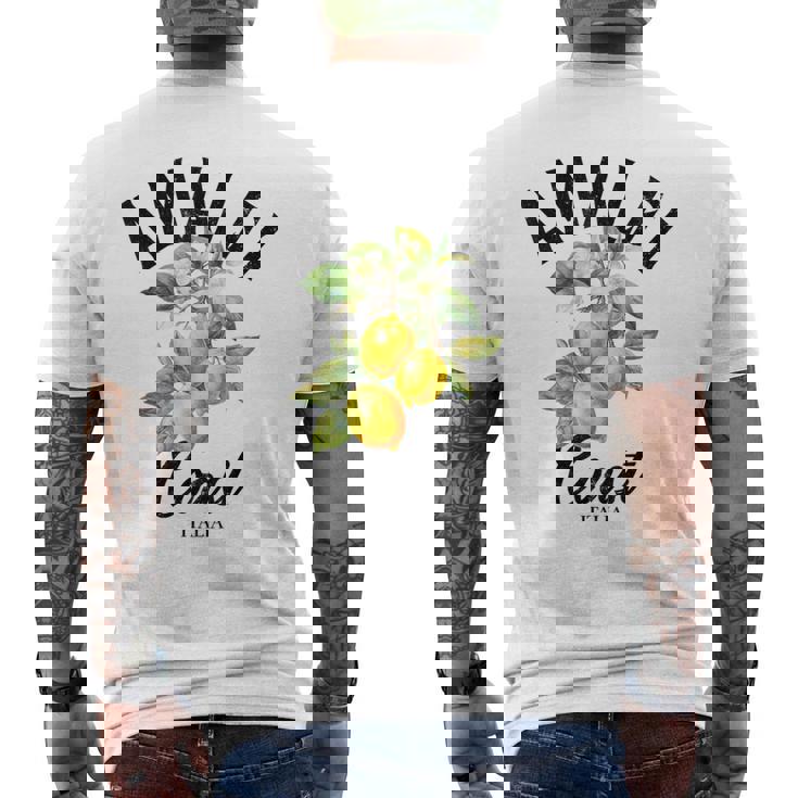 アマルフィ海岸レモン イタリア メンズTシャツ バックプリント