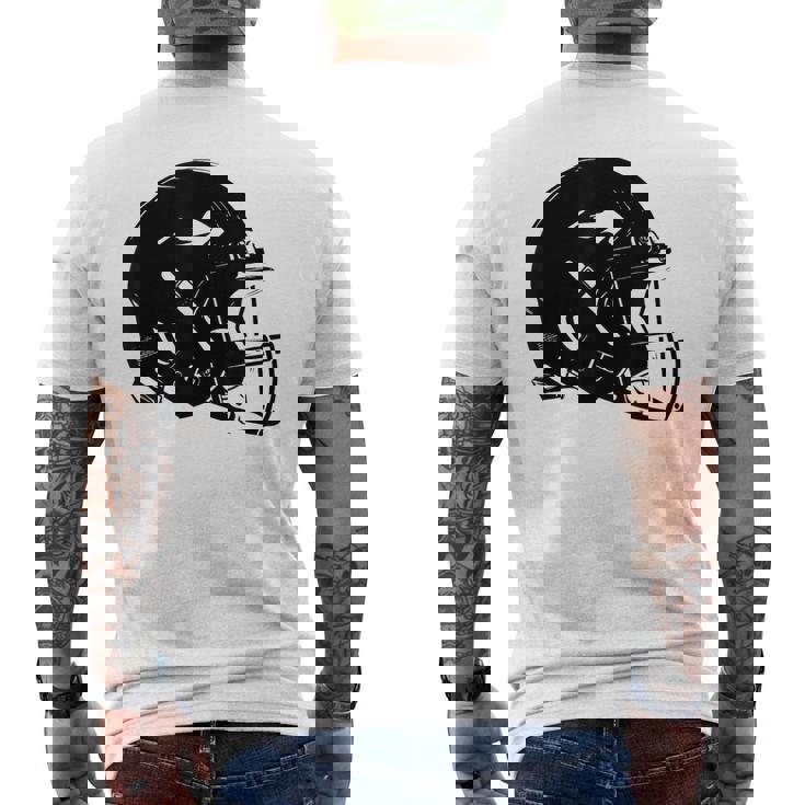 アメフト ヘルメット スケッチ アメリカンフットボール トレーニング メンズTシャツ バックプリント