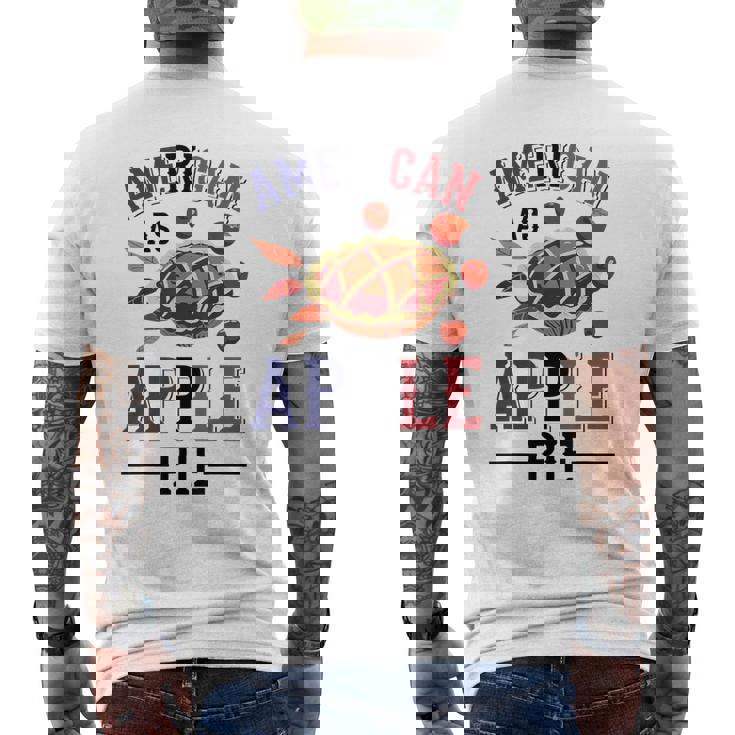 アメリカ国旗-アメリカン・アズ・アップルパイ メンズTシャツ バックプリント