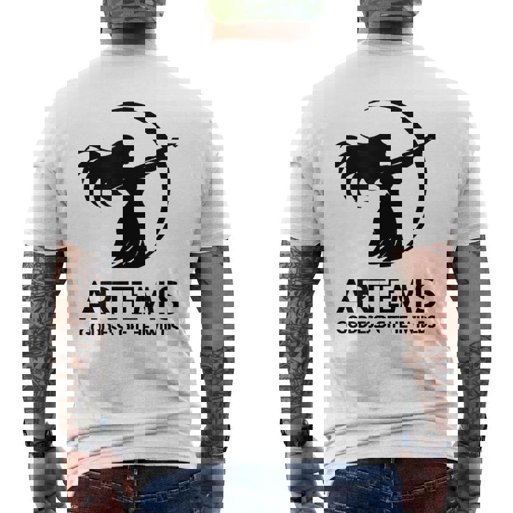 アルテミス 古代ギリシャの女神 メンズTシャツ バックプリント